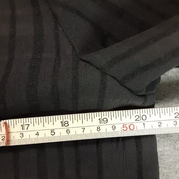 Clara S Woman's Top Size SMALL, Black, Sheer, Button up, Collar & Long Sleeve - Picture 5 of 7